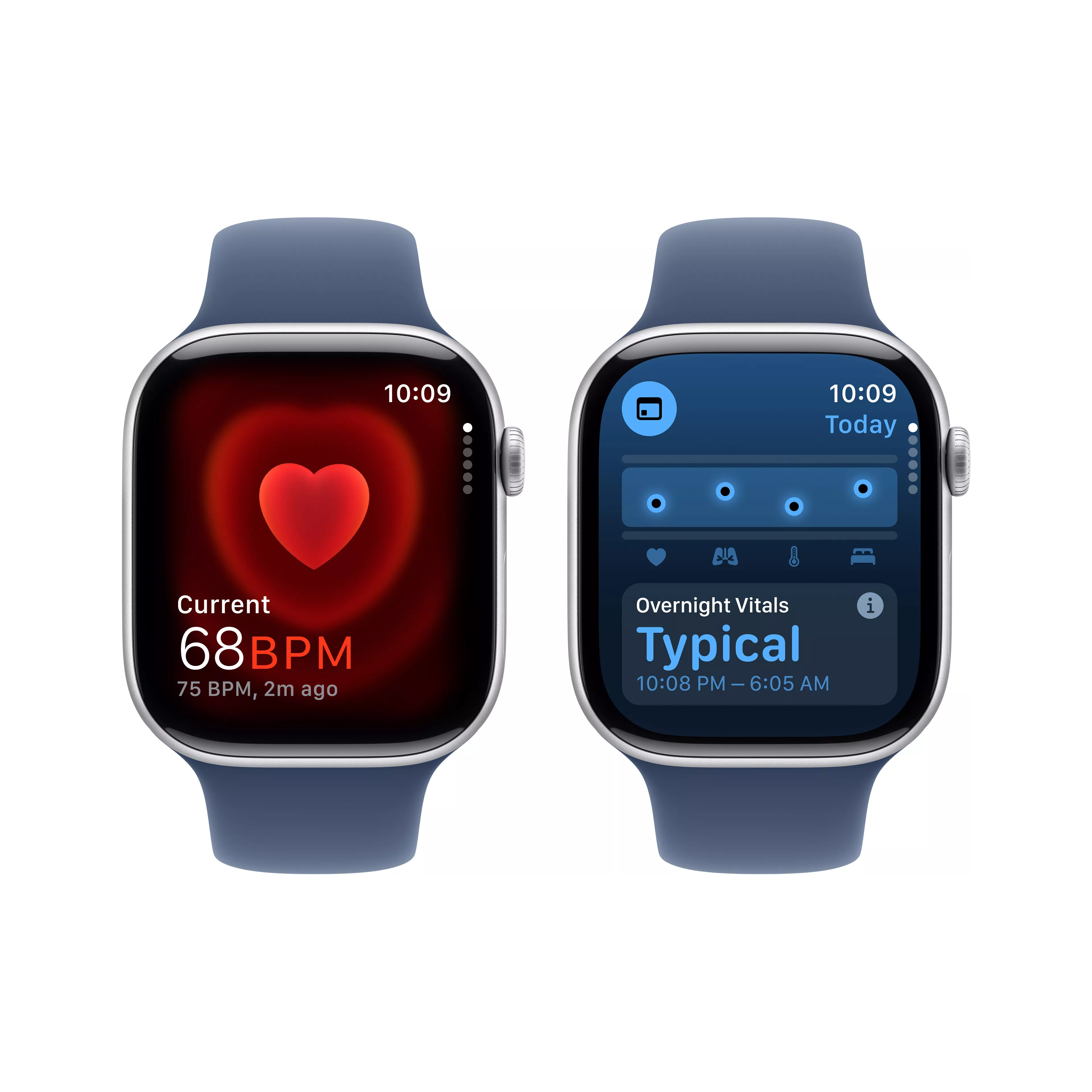 Apple Watch Series 10 46mm in Silver Aluminum Case With Denim Sport Band - S/M image 4