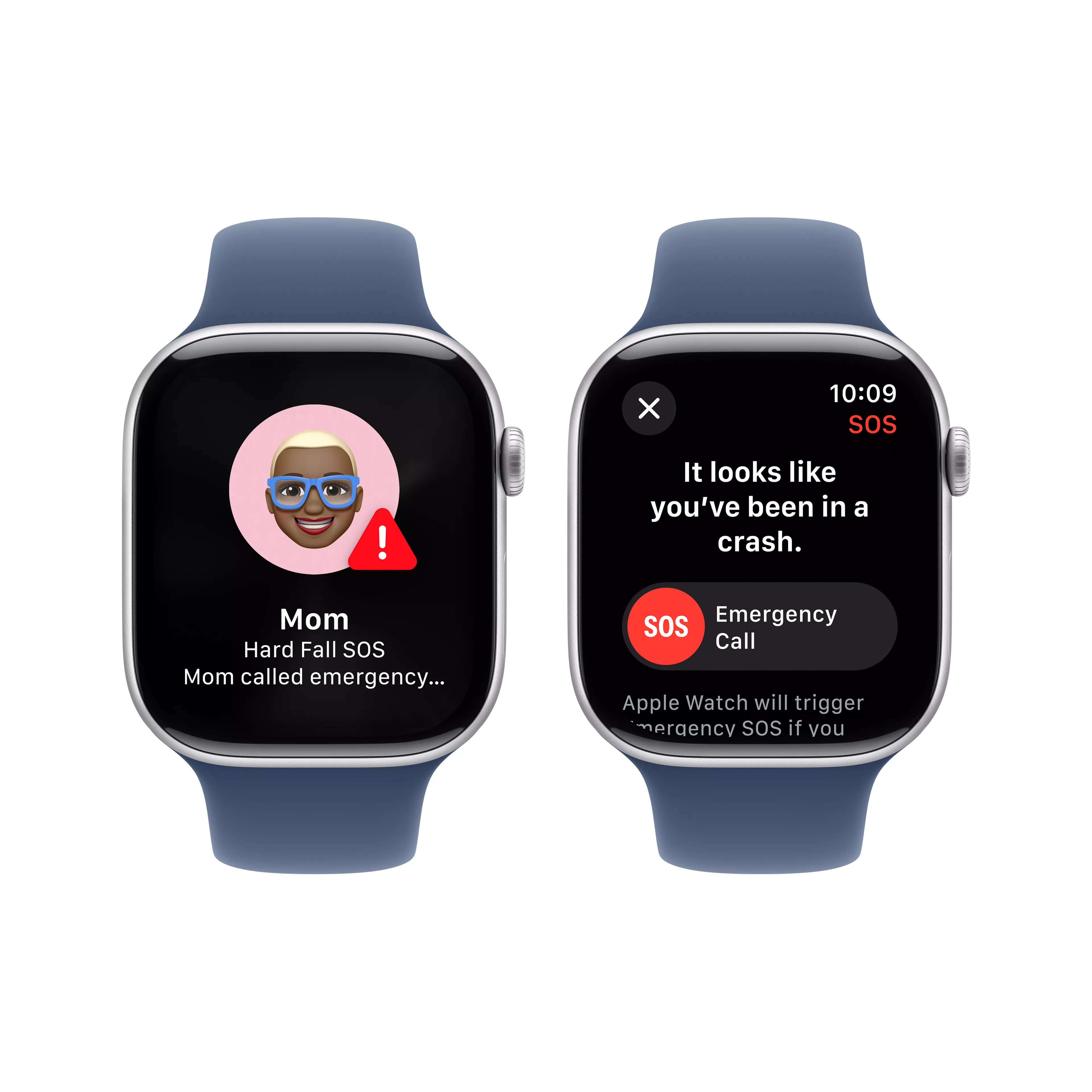 Apple Watch Series 10 46mm in Silver Aluminum Case With Denim Sport Band - S/M image 5