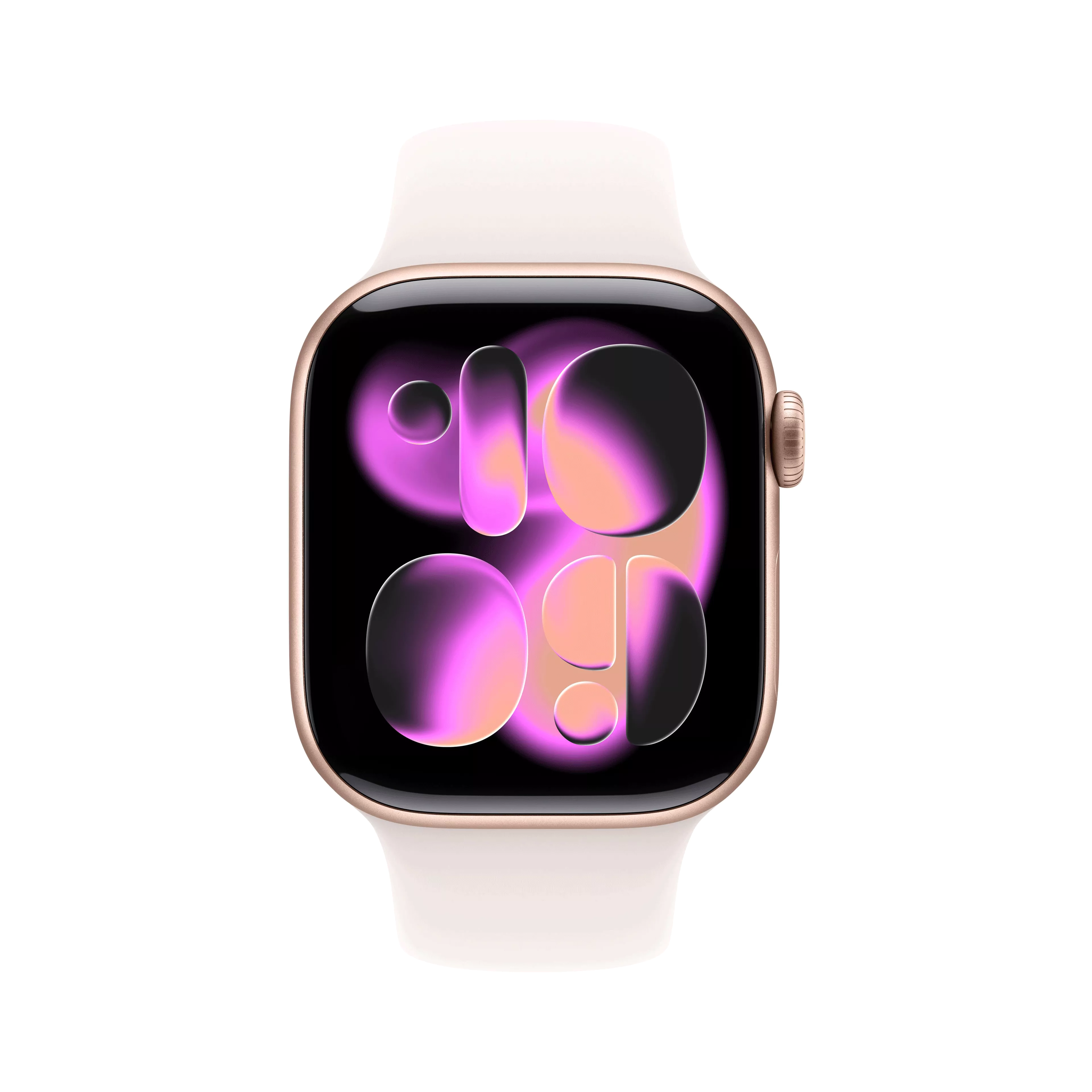 Apple Watch Series 11 42mm in Rose Gold Aluminum Case With Light Blush Sport Band - S/M image 2