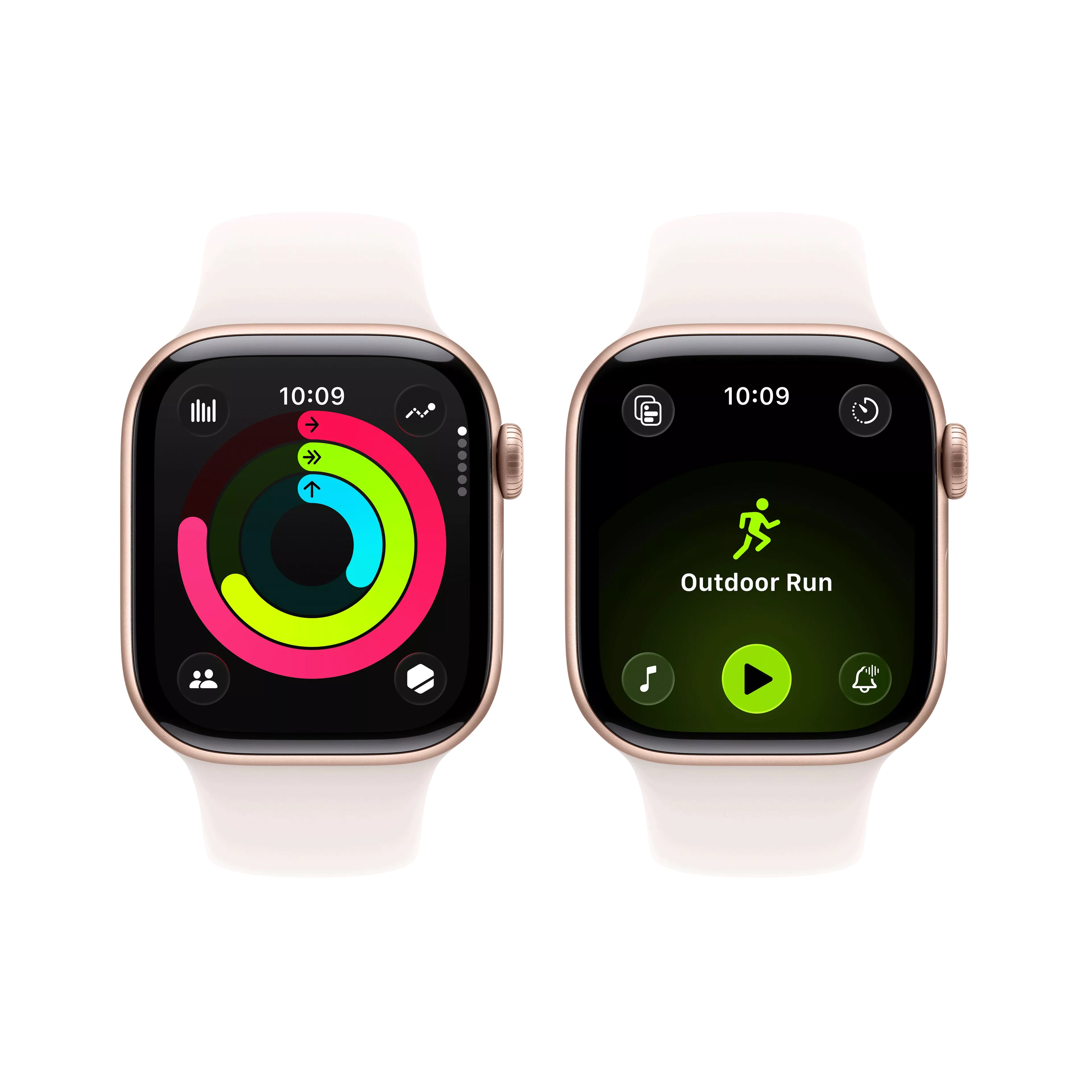 Apple Watch Series 11 42mm in Rose Gold Aluminum Case With Light Blush Sport Band - S/M image 4