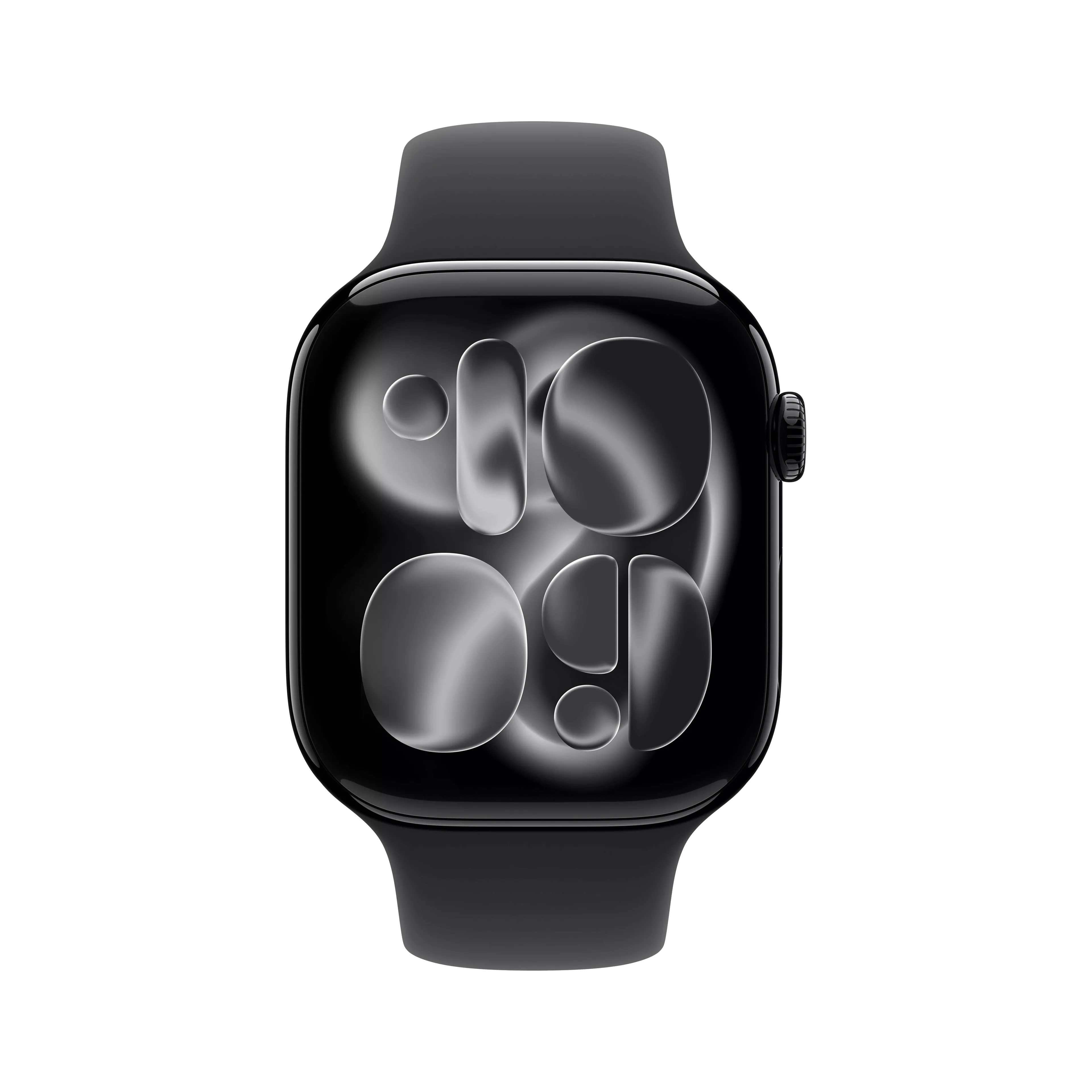 Apple Watch Series 11 46mm in Jet Black Aluminum Case With Black Sport Band - S/M image 2