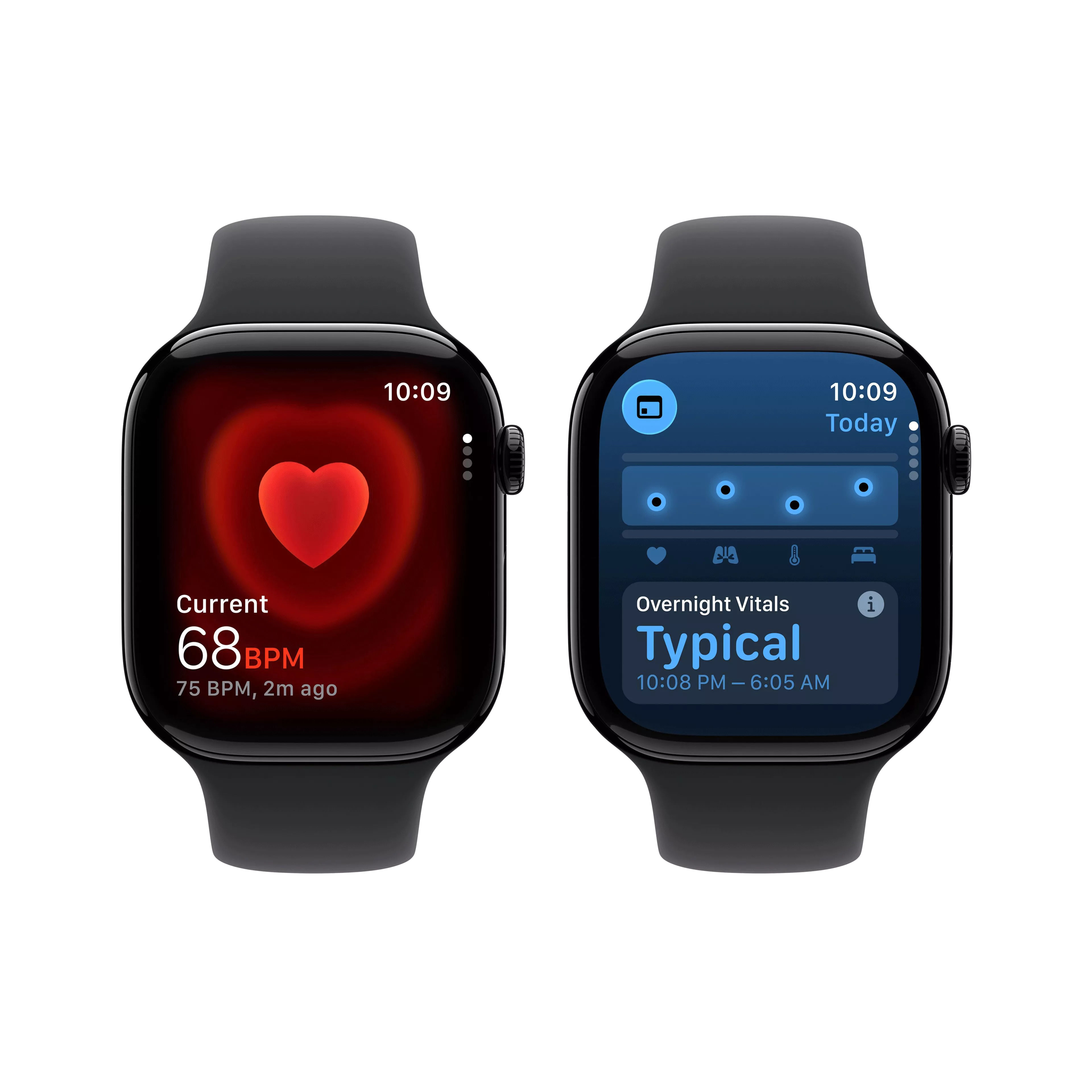 Apple Watch Series 11 46mm in Jet Black Aluminum Case With Black Sport Band - S/M image 5