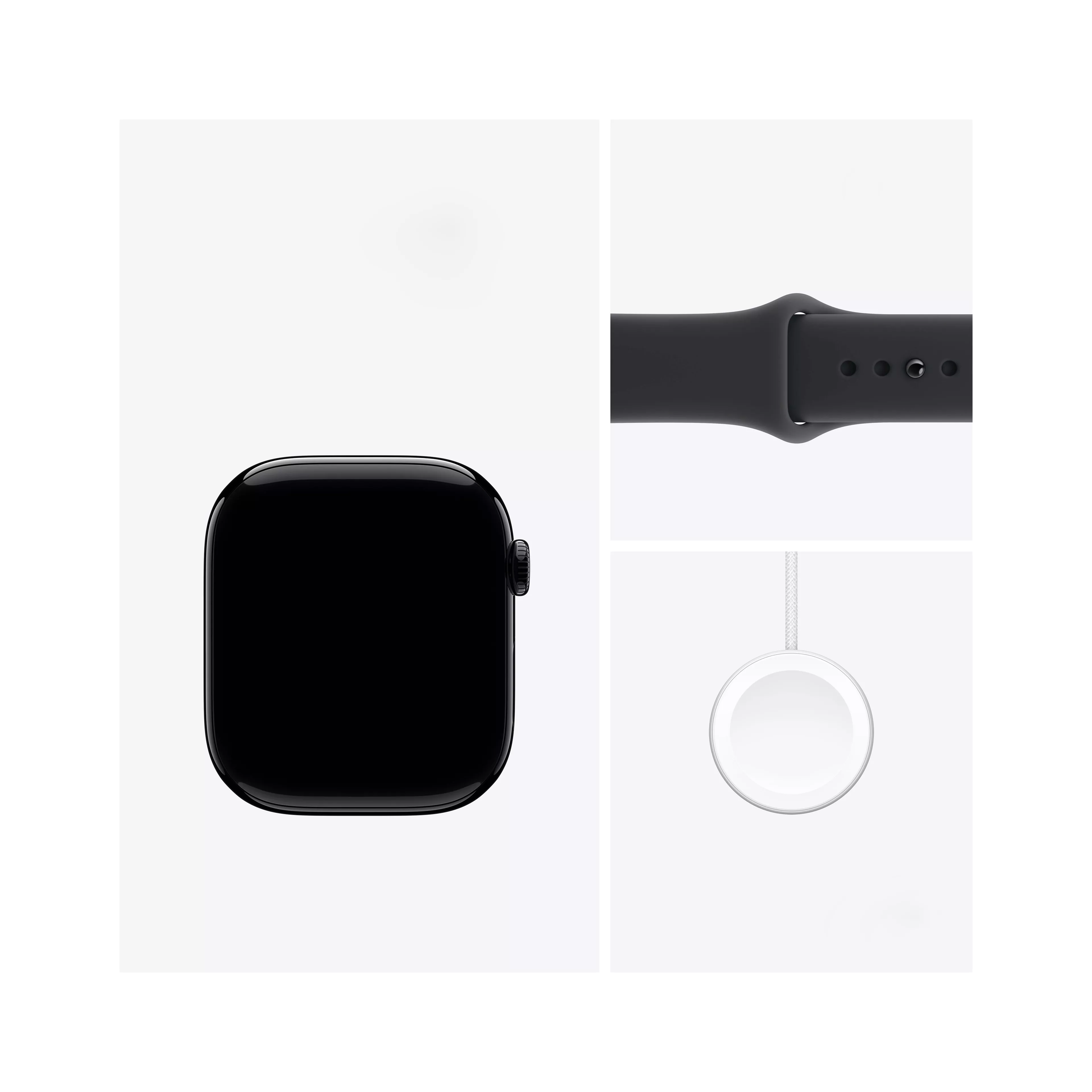 Apple Watch Series 11 46mm in Jet Black Aluminum Case With Black Sport Band - S/M image 7