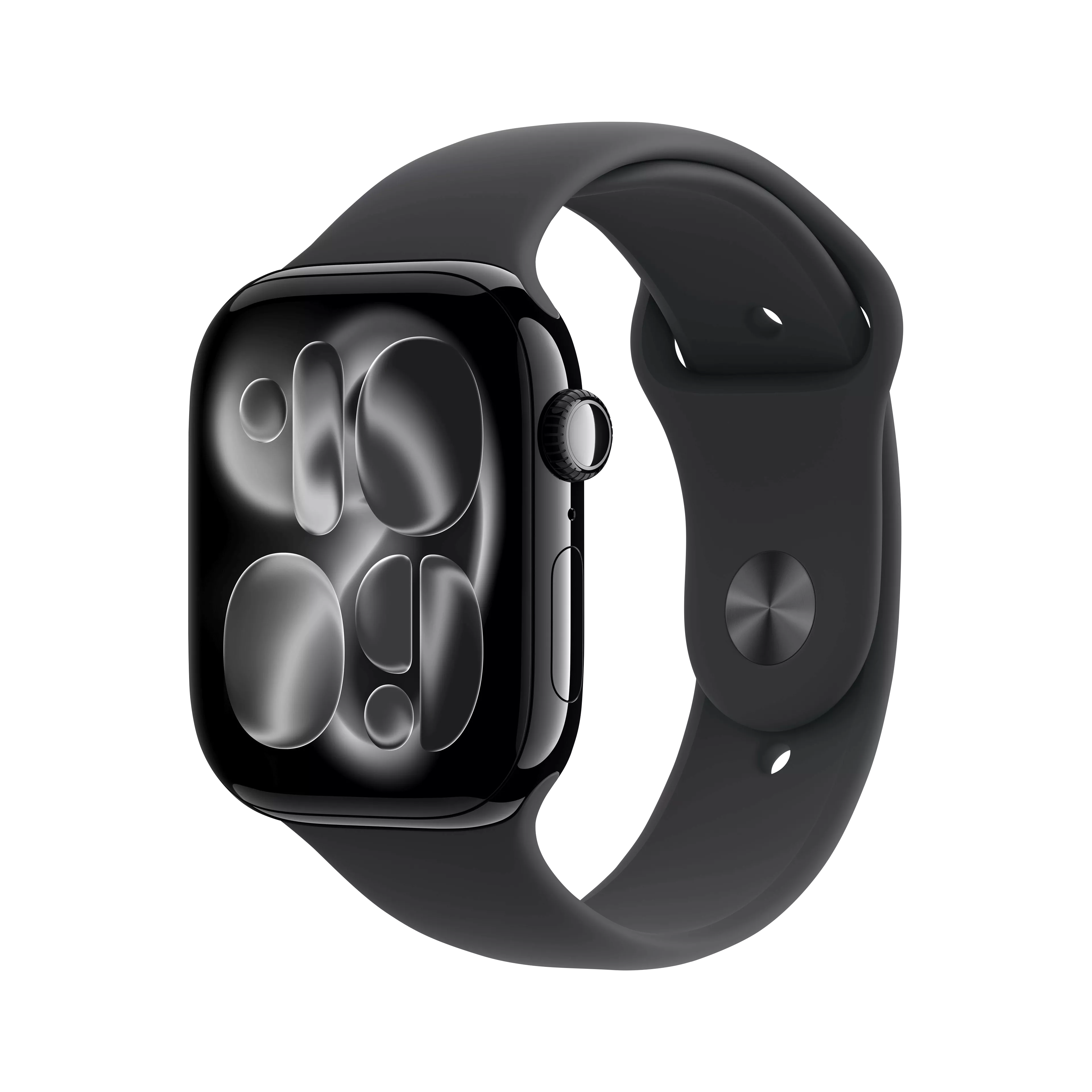 Apple Watch Series 11 46mm in Jet Black Aluminum Case With Black Sport Band - S/M image 1
