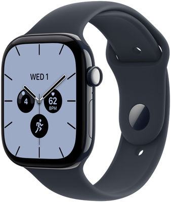Apple Watch Series 12 GPS + Cellular 46mm Night Blue Ceramic Case with Navy Blue Sport Band - S/M | Smartwatch