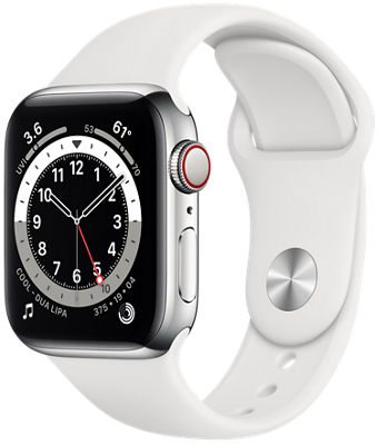 white apple watch