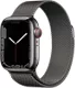 Apple Watch Series 7 GPS + Cellular, 41mm Graphite Stainless Steel Case - Graphite Milanese Loop