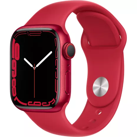 Apple Watch Series 7 GPS + Cellular, caja de aluminio de 41 mm (PRODUCT)RED con correa deportiva (PRODUCT)RED - Regular (PRODUCT)RED (aluminio), imagen 1 de 1
