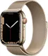 Apple Watch Series 7 GPS + Cellular, con caja de acero inoxidable color oro de 45 mm y correa estilo Milanés