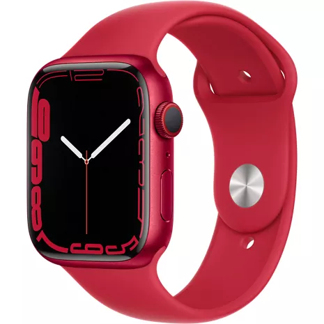 Apple Watch Series 7 GPS + Cellular, caja de aluminio de 45 mm (PRODUCT)RED con correa deportiva (PRODUCT)RED - Regular