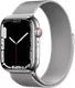 Apple Watch Series 7 GPS + Cellular, 45mm Silver Stainless Steel Case - Silver Milanese Loop