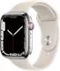Apple Watch Series 7 GPS + Cellular, con caja de acero inoxidable color plata  de 45 mm y correa deportiva blanco estelar - Estándar