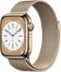 Apple Watch Series 8, con caja de acero inoxidable color oro de 41 mm y correa estilo Milanés color oro