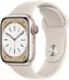 Apple Watch Series 8, con caja de aluminio blanco estelar de 41 mm y correa deportiva blanco estelar - ML