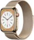 Apple Watch Series 8 45mm Gold Stainless Steel Case with Gold Milanese Loop