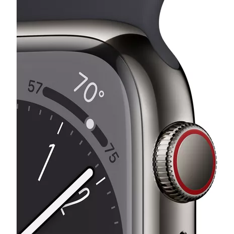 Graphite stainless steel 2024 case with sport band