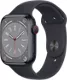 Apple Watch Series 8, con caja de aluminio color medianoche de 45 mm y correa deportiva color medianoche - SM
