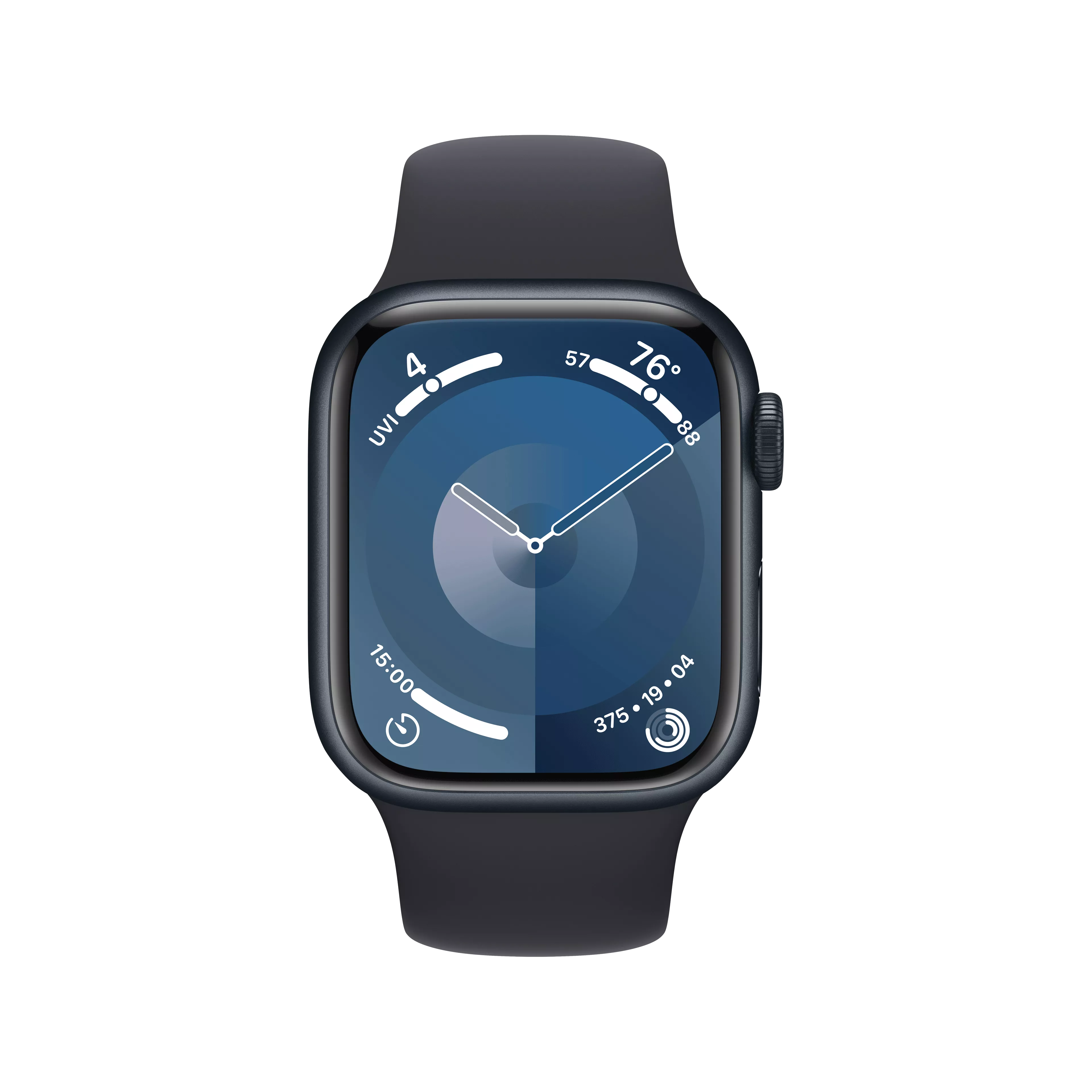 Apple Watch Series 9 GPS + Cellular 41mm Midnight Aluminum Case with Midnight Sport Band - S/M image 2