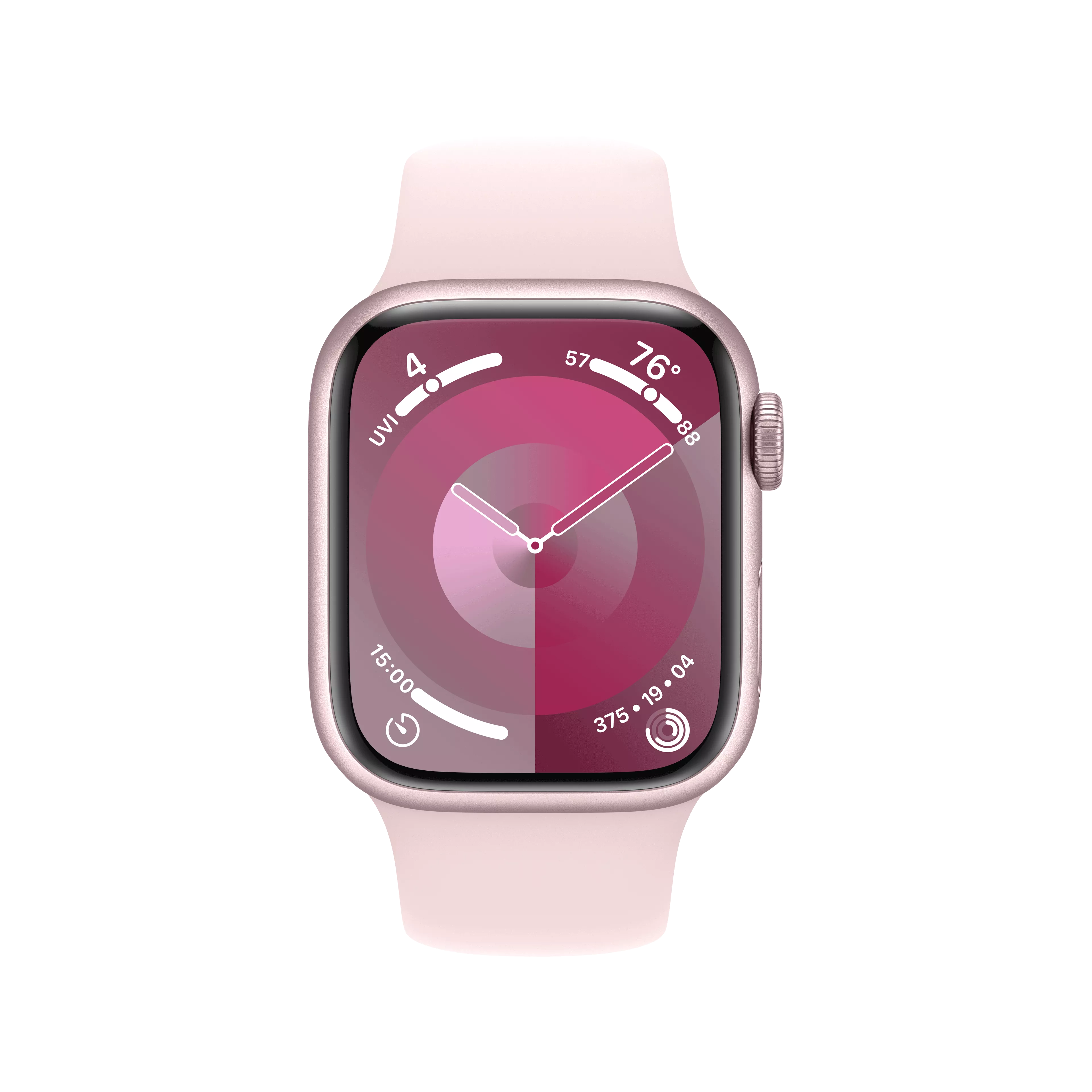Apple Watch Series 9 GPS + Cellular 41mm Pink Aluminum Case with Light Pink Sport Band - S/M image 2