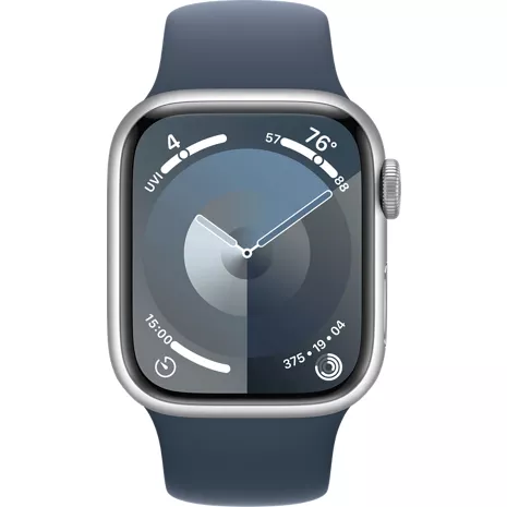 Apple Watch Series 9 GPS + Cellular 41mm Plata Caja de Acero Inoxidable con  Correa Deportiva Azul Te