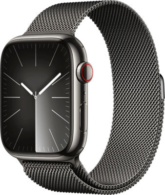 Buy Apple Watch Series 9 GPS + Cellular, 45mm Graphite Stainless Steel Case  with Graphite Milanese Loop - Apple