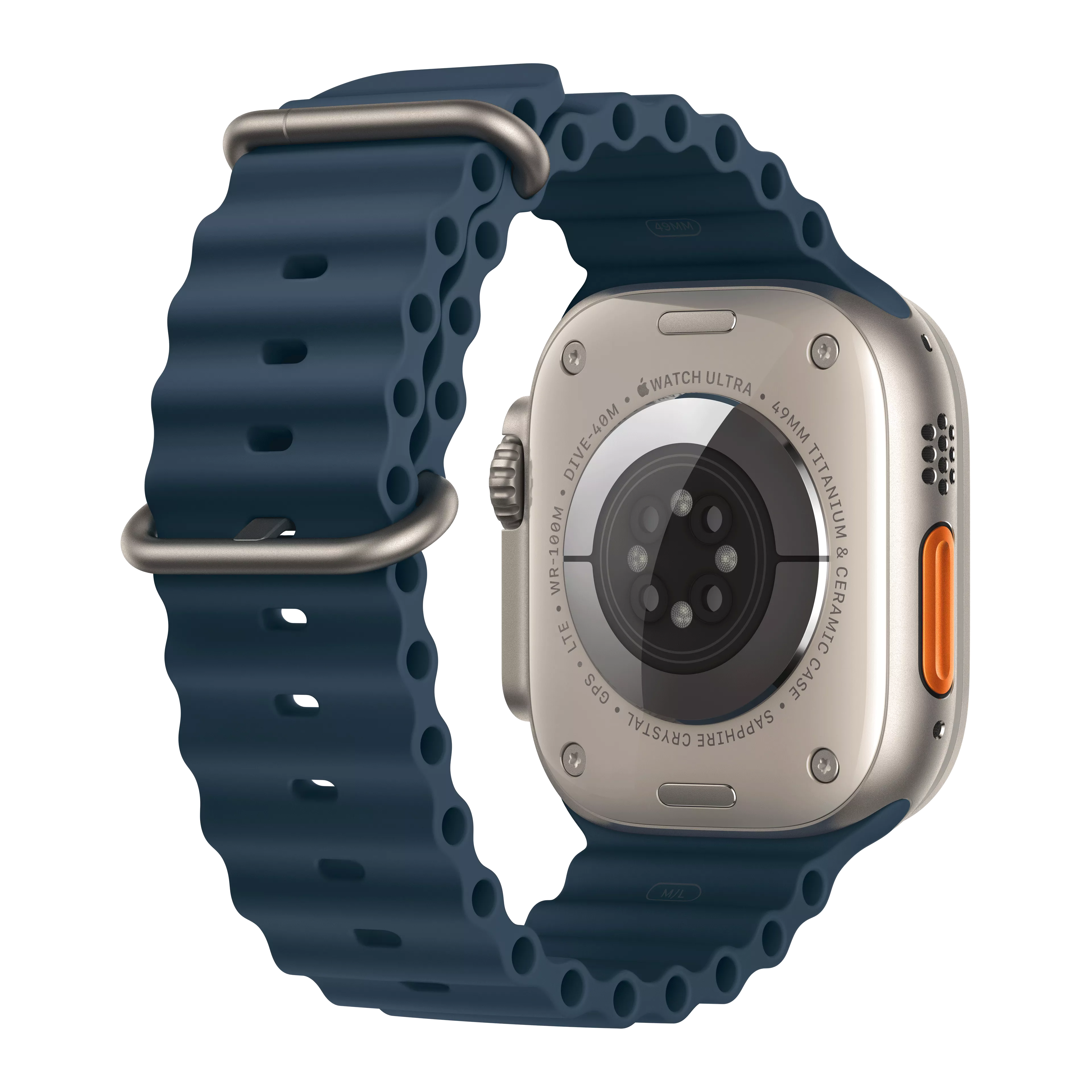 Apple Watch Ultra 2 49mm Titanium Case Blue Ocean Band (CPO - Great Condition) image 3