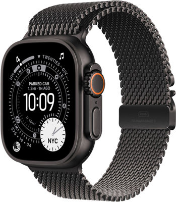 Apple Watch Ultra 3 Gps + Cellular 49Mm Black Titanium Case With Black Titanium Milanese Loop - Small | Smartwatch