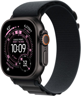 Apple Watch Ultra 3 Gps + Cellular 49Mm Black Titanium Case With Black Alpine Loop - Small | Smartwatch