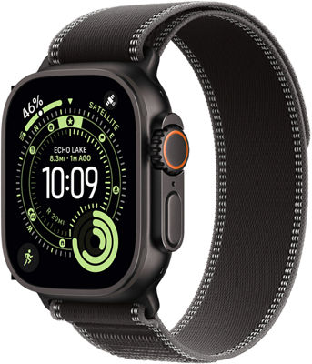 Apple Watch Ultra 3 Gps + Cellular 49Mm Black Titanium Case With Black/Charcoal Trail Loop - M/L | Smartwatch