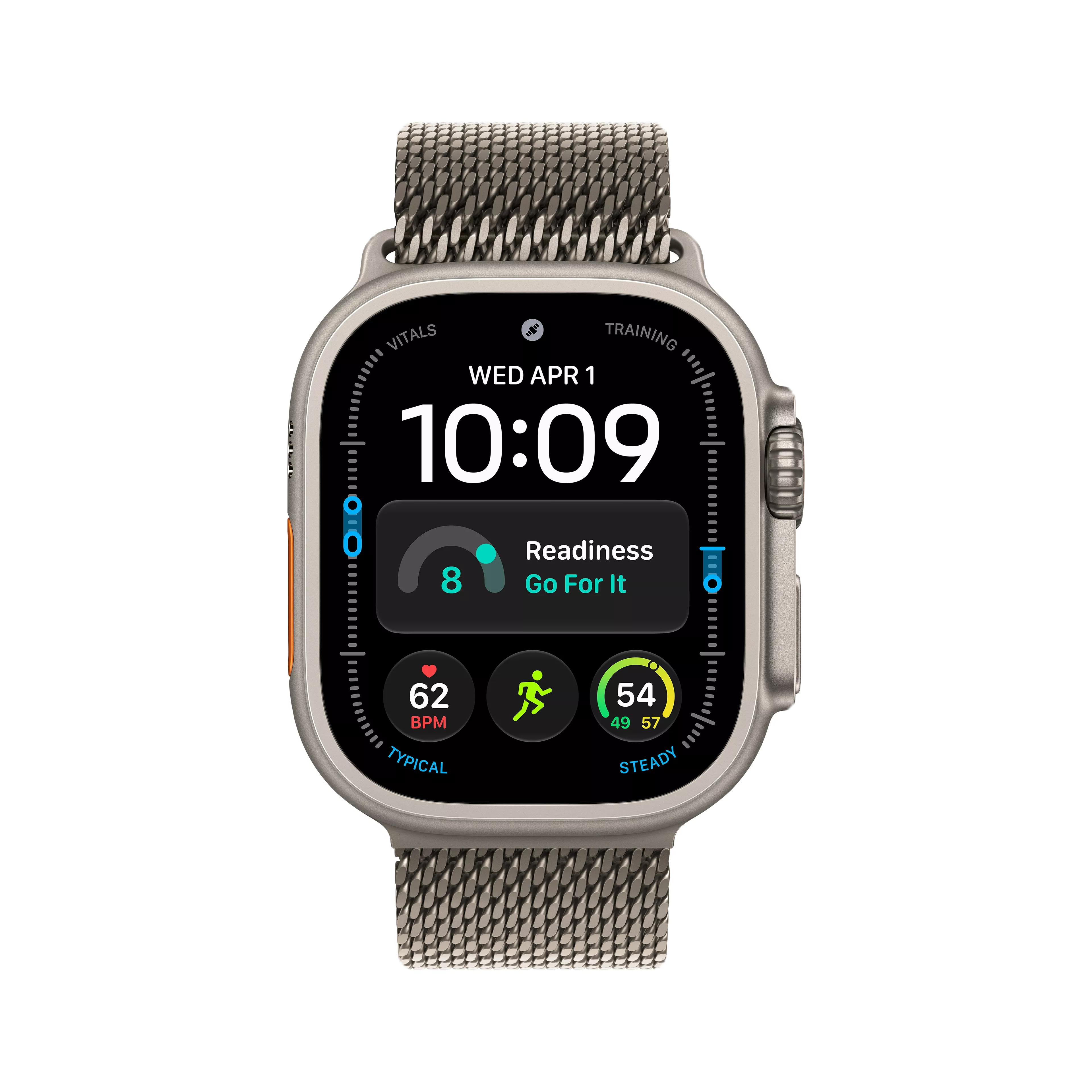 Apple Watch Ultra 4 49mm in Apple Watch Ultra 4 GPS + Cellular 49mm Natural Titanium Case With Desert Alpine Loop - S image 2