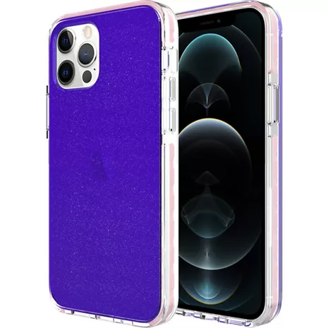 Carcasa AQA con purpurina para el iPhone 12/iPhone 12 Pro azul imagen 1 de 1