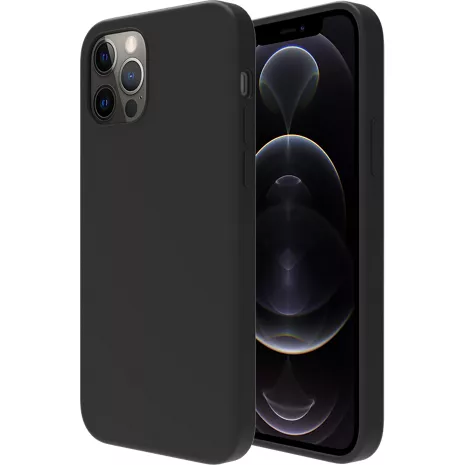 AQA Silicone Case for iPhone 12/iPhone 12 Pro Black image 1 of 1 