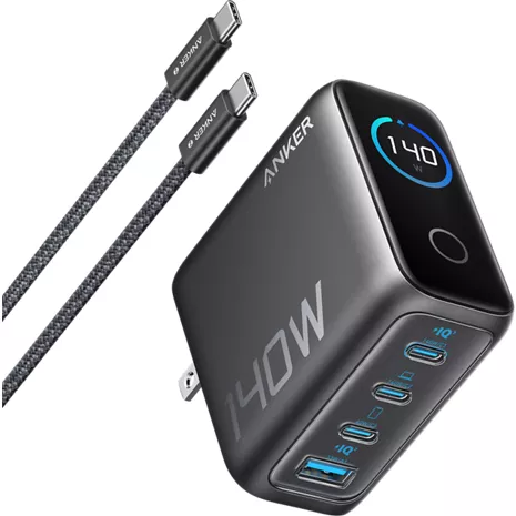 Anker Zolo 140W 4-Port Wall Charger with Smart Display
