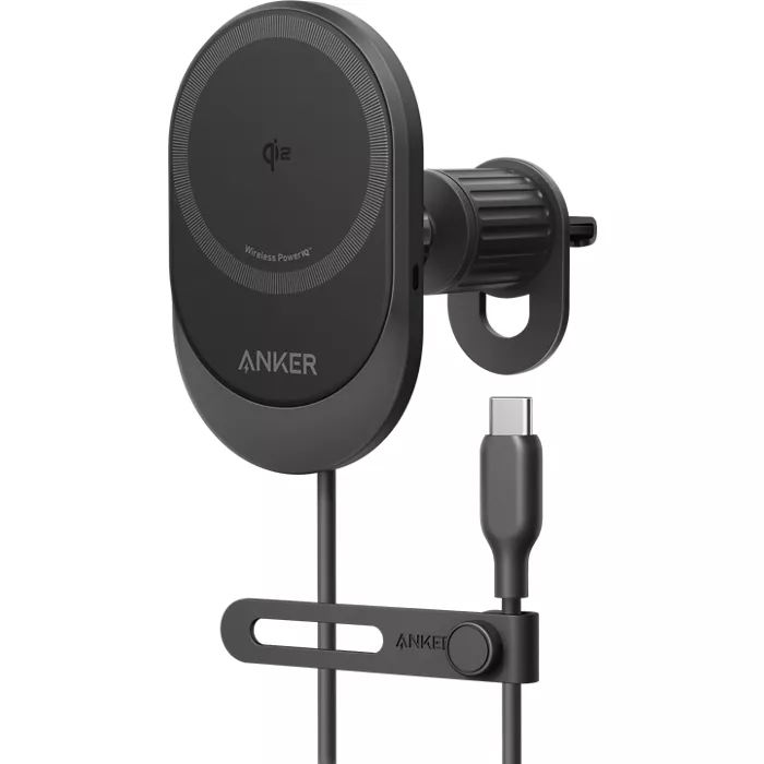 Anker Qi 2.0 Sliding Vent Car Mount Charger 15W - Black | Verizon