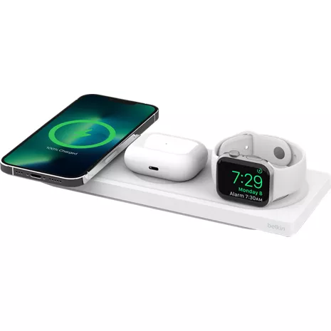 Base Carga Inalámbrica 3 En 1 Para iPhone Smart Watch Airpod
