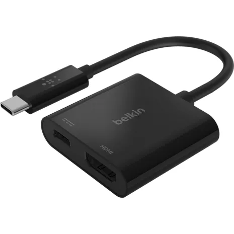 Adaptador de carga y USB-C a HDMI Belkin Negro imagen 1 de 1