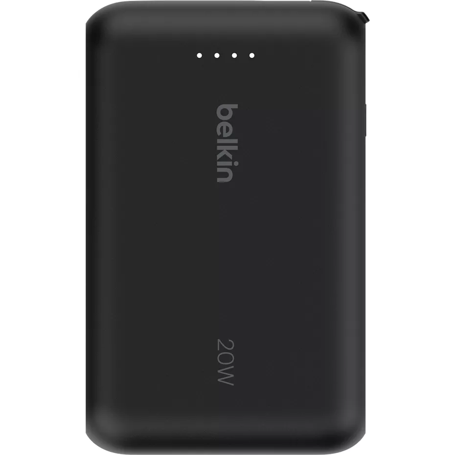 Belkin BoostCharge Power Bank with Integrated Cable 10,000 mAH - Black | Verizon