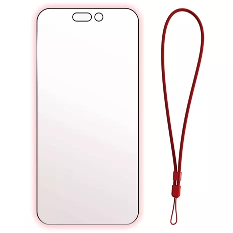 BodyGuardz Red Light Converter Glass Screen Protector with Lanyard for iPhone 17 Pro
