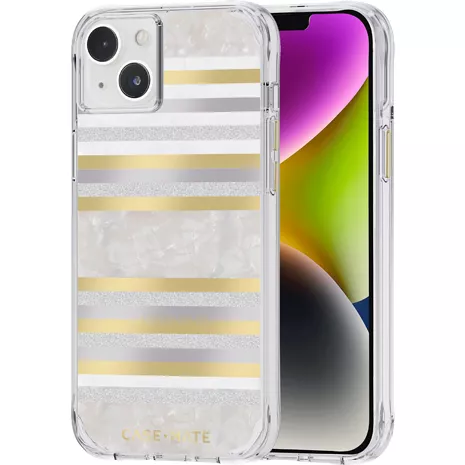 Case-Mate Case with MagSafe for iPhone 14 Plus - Pearl Stripes