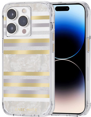 Case-Mate - Pearl MagSafe Case for Apple iPhone 14 Pro - Pearl Stripes