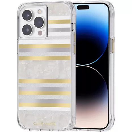 Case-Mate Case with MagSafe for iPhone 14 Pro Max - Pearl Stripes