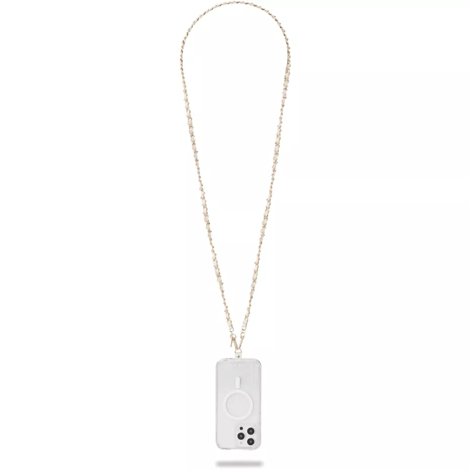 Case-Mate Gold Chain Phone Crossbody - Cream Leather | Verizon