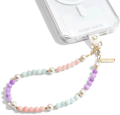 Case-Mate Phone Strap Beaded Wristlet - White Marble