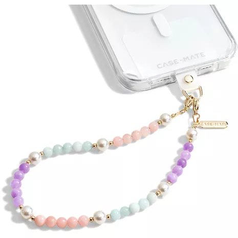 Case-Mate Phone Strap Beaded Wristlet - White Marble