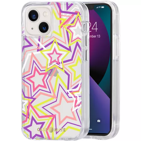 Case-Mate Prints Case for iPhone 13 mini - Neon Stars