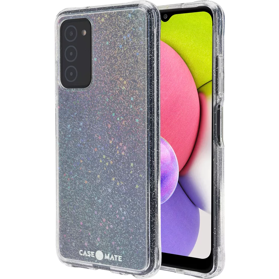 Case-Mate Sheer Stardust Case for Galaxy A03s - Clear | Verizon