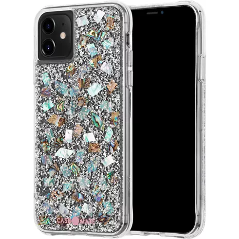 Case-Mate Karat Pearl Case for iPhone 11 - Clear/Mother of Pearl