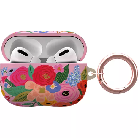 Case Mate Rifle Paper Co. Garden Party Blush Case with Gold ring for AirPods Pro