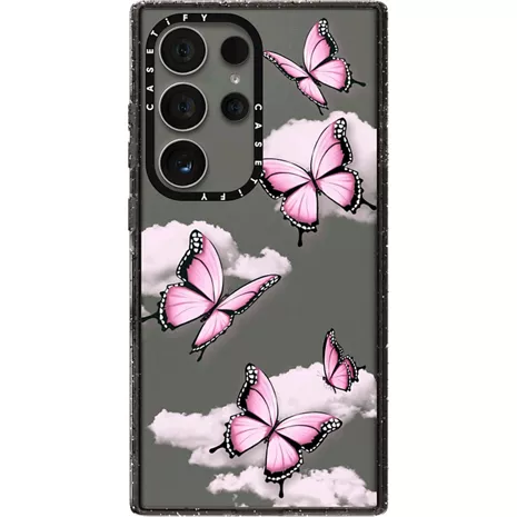 CASETiFY Funda Impact para el Galaxy S24 Ultra - Pink Butterflies