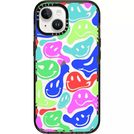 CASETiFY Impact Case with MagSafe for iPhone 15 - Acid Smiles Multicolor